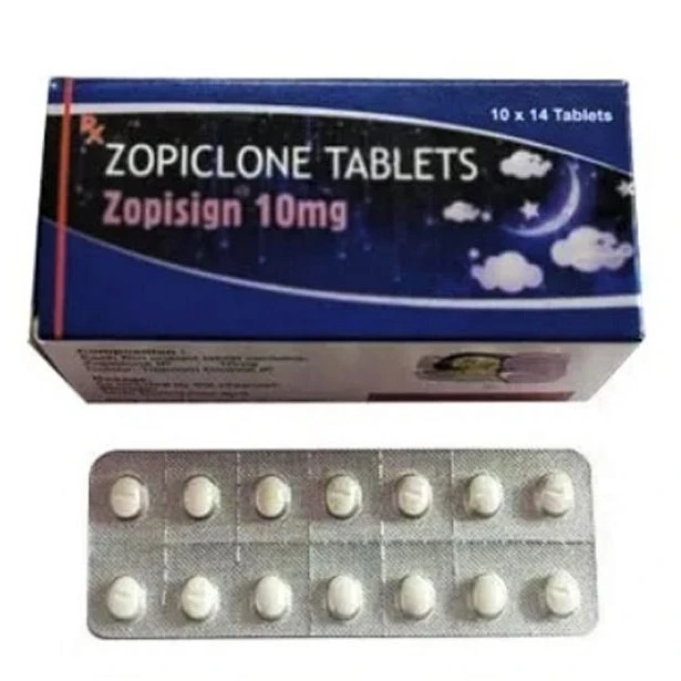 Zopiclone 10mg Tablets for Insomnia Treatment Zopiclone 10mg tablet in blister pack used for short term treatment of insomnia